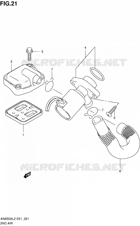 SYSTEME RECYCLAGE GAZ ECHAPPEMENT Suzuki SCOOTER 650 BURGMAN 2012  AN650AL2(E51)