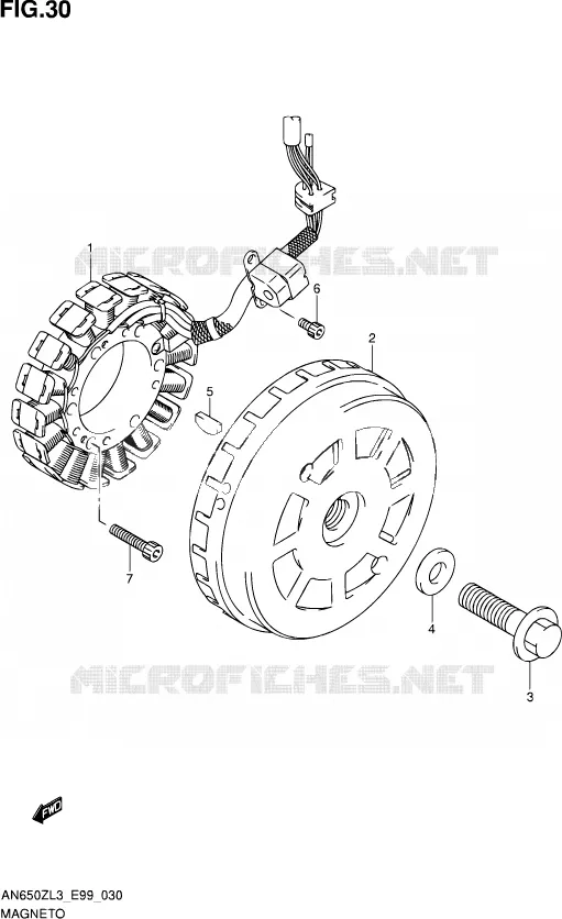 ALLUMAGE ROTOR - STATOR Suzuki SCOOTER 650 BURGMAN 2013  AN650Z L3 (E99)