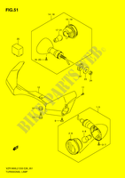 CLIGNOTANTS (VZR1800ZL2 E03) pour Suzuki INTRUDER 1800 2012