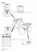 ETIQUETTE (LT A750XPZL2 P17) pour Suzuki KINGQUAD 750 2012