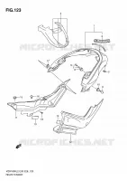 GARDE BOUE ARRIERE (VZR1800ZL2 E28) pour Suzuki INTRUDER 1800 2012