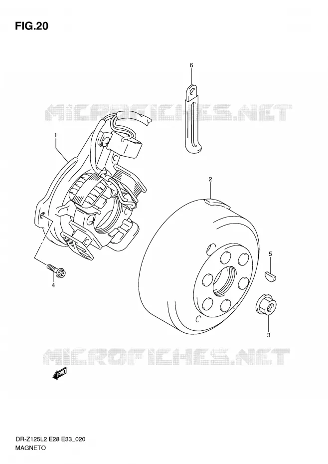 ALLUMAGE ROTOR - STATOR Suzuki MOTO 125 DR-Z 2012  DR-Z125L2(E28)