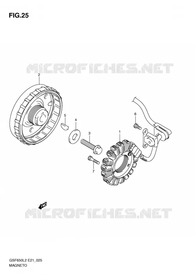 ALLUMAGE ROTOR - STATOR Suzuki MOTO 650 BANDIT 2014  GSF650SAL2(E21)