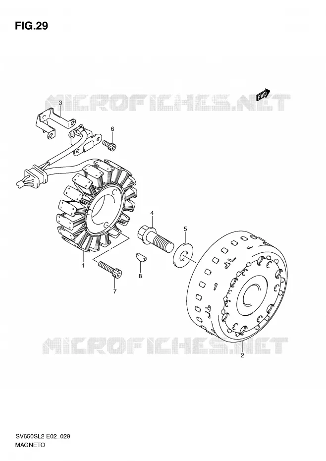 ALLUMAGE ROTOR - STATOR Suzuki MOTO 650 SV 2012  SV650SL2(E02)