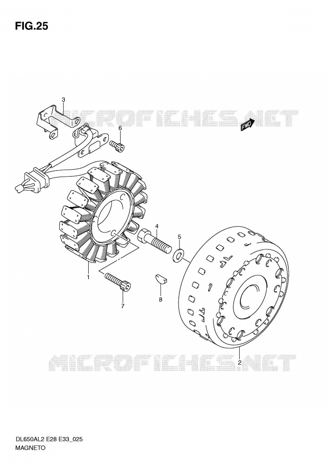 ALLUMAGE ROTOR - STATOR Suzuki MOTO 650 V-STROM 2012  DL650AL2(E28)