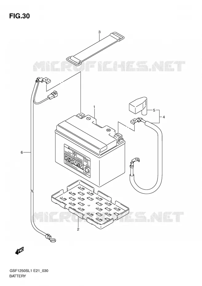 BATTERIE (GSF1250SL1 E24) Suzuki MOTO 1250 BANDIT 2011  GSF1250SAL1(E21)