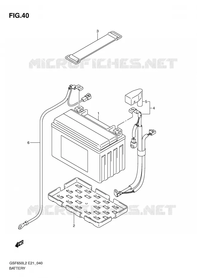BATTERIE (GSF650SAL2 E21) Suzuki MOTO 650 BANDIT 2012  GSF650UAL2(E21)