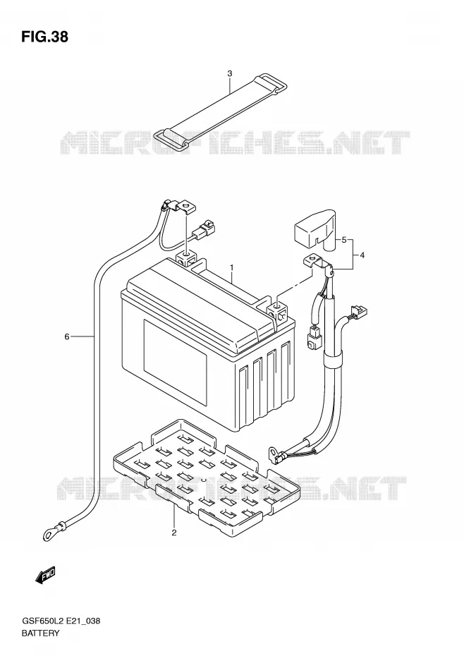 BATTERIE (GSF650SL2 E21) Suzuki MOTO 650 BANDIT 2012  GSF650SL2(E21)