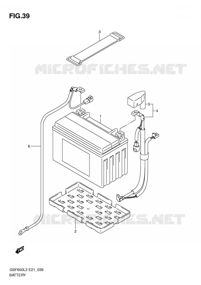 BATTERIE (GSF650SUL2 E21) Suzuki MOTO 650 BANDIT 2012  GSF650SAL2(E21)