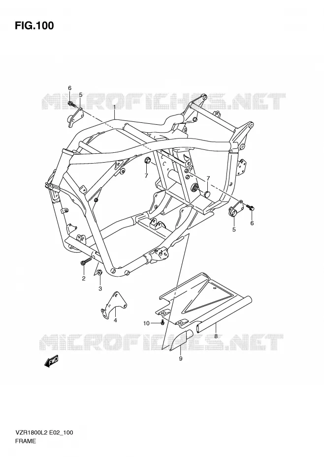 CADRE Suzuki MOTO 1800 INTRUDER 2012  VZR1800ZL2(E02)