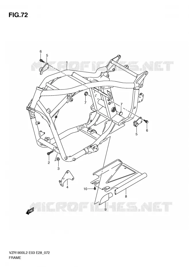 CADRE Suzuki MOTO 1800 INTRUDER 2012  VZR1800ZL2(E03)