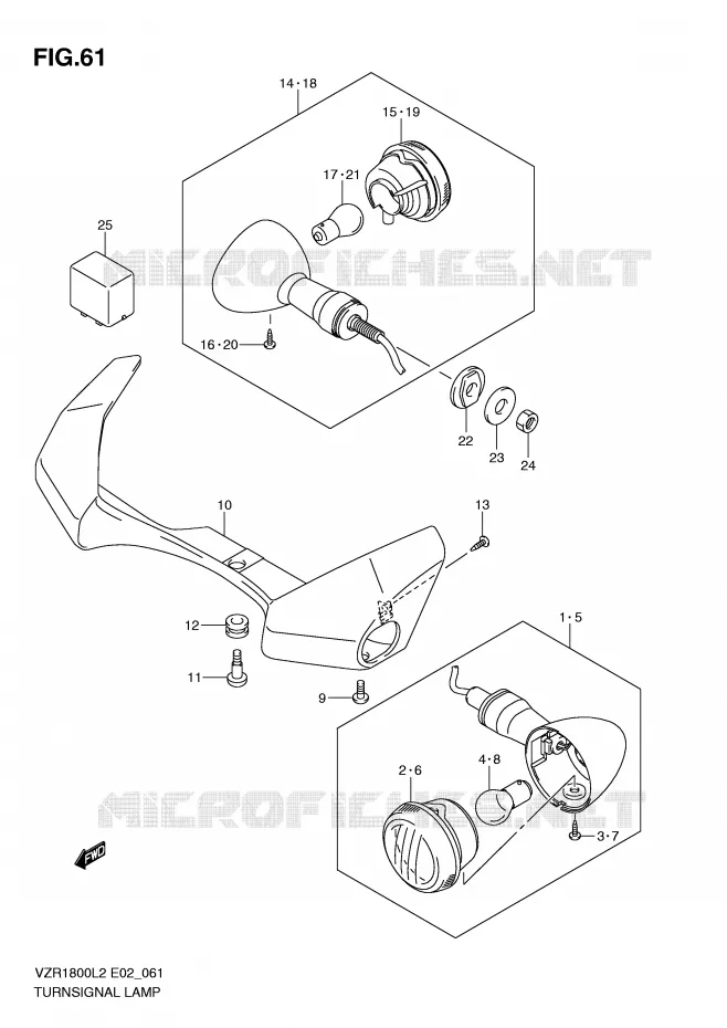 CLIGNOTANTS (VZR1800L2 E19) Suzuki MOTO 1800 INTRUDER 2012  VZR1800ZL2(E02)