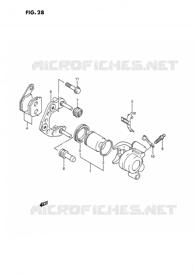 ETRIER DE FREIN AVANT Suzuki MOTO 80 RM 1991  RM80M(E24)