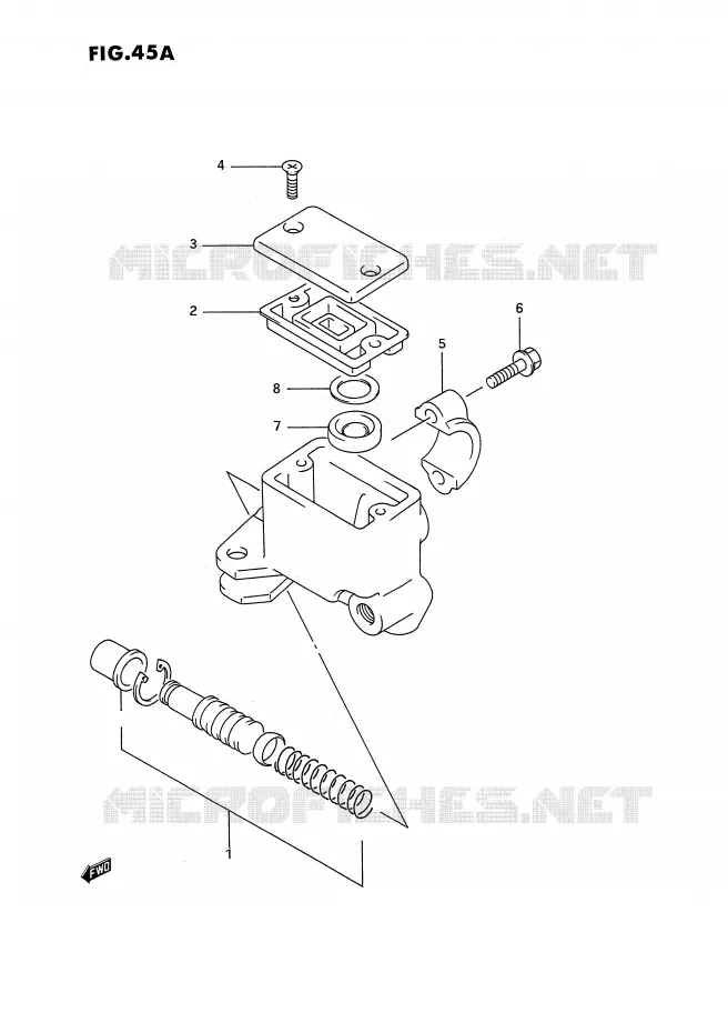 MAITRE CYLINDRE AVANT (MODELE M/N/P/R/S) Suzuki QUAD 250 QUADRUNNER 1990  LT-4WDL(E3)