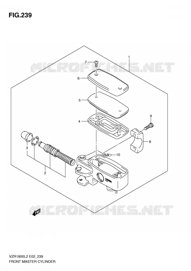 MAITRE CYLINDRE AVANT (VZR1800ZL2 E02) Suzuki MOTO 1800 INTRUDER 2012  VZR1800L2(E02)
