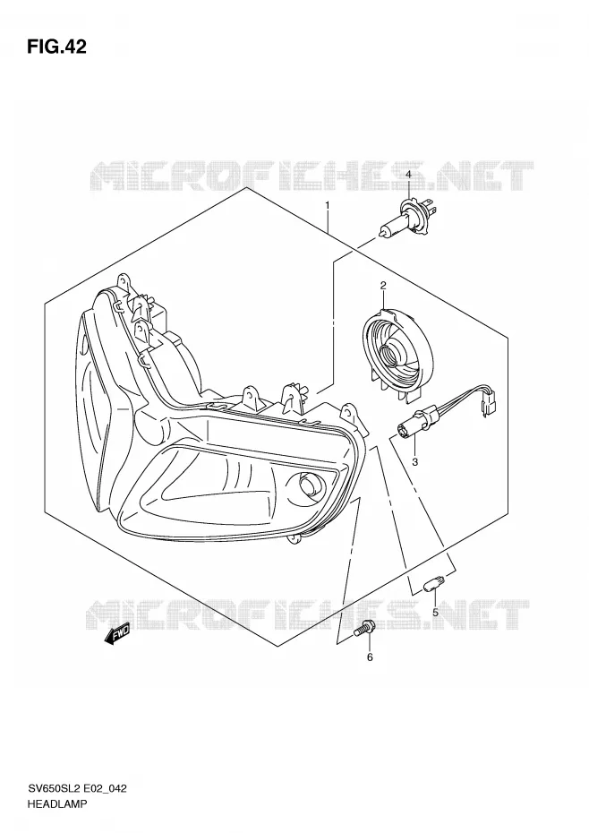 PHARE (SV650SL2 E2) Suzuki MOTO 650 SV 2012  SV650SL2(E02)