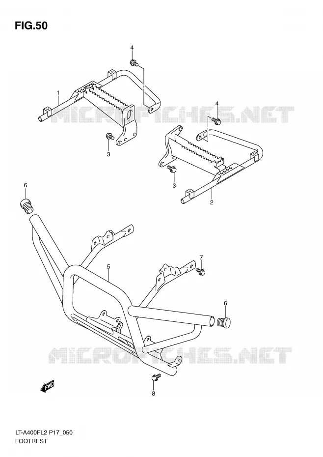 REPOSE PIED Suzuki QUAD 400 KINGQUAD 2012  LT-F400FL2(P17)