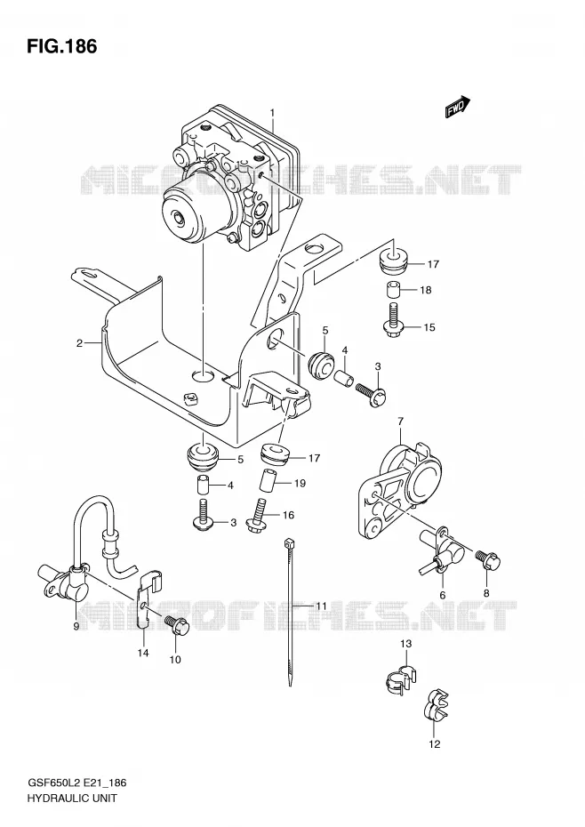 SYSTÈME ABS (GSF650UAL2 E21) Suzuki MOTO 650 BANDIT 2012  GSF650UL2(E21)
