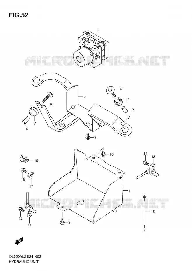 SYSTÈME ABS Suzuki MOTO 650 V-STROM 2012  DL650AL2(E24)