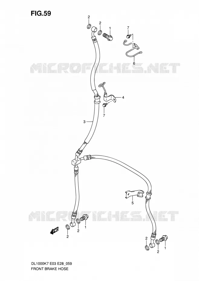 DURITE DE FREIN AVANT Suzuki MOTO 1000 V-STROM 2010  DL1000 L0 (E03,E28,E33)