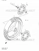ROUE AVANT (DL650UEL1 E19) pour Suzuki V-STROM 650 2011