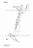 COLONNE DE DIRECTION pour Suzuki V-STROM 650 2007