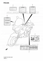 ETIQUETTE (MODEL K8/K9/L0) pour Suzuki V-STROM 650 2008