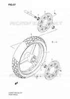 ROUE AVANT (DL650K7/K8/K9/L0) pour Suzuki V-STROM 650 2008