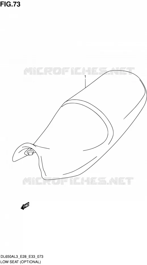 SELLE BASSE (OPTIONAL) Suzuki MOTO 650 V-STROM 2013  DL650A L3 (E03,E28,E33)