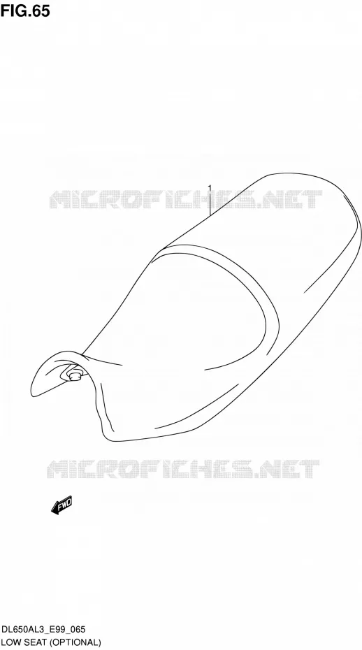 SELLE BASSE (OPTIONAL) Suzuki MOTO 650 V-STROM 2013  DL650A L3 (E99)