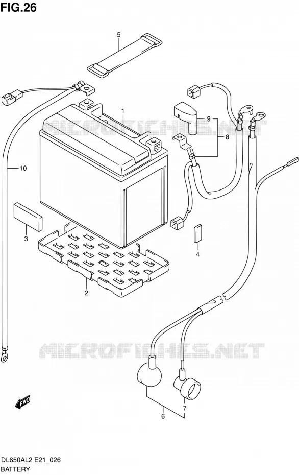 BATTERIE Suzuki MOTO 650 V-STROM 2012  DL650AUE L2 (E21)