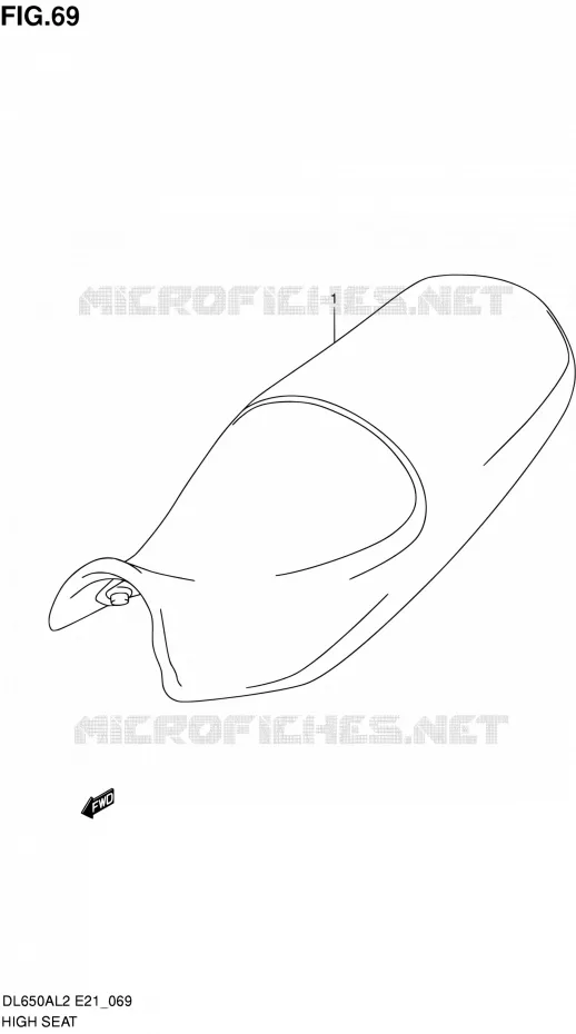 SELLE HAUTE (OPTIONAL) Suzuki MOTO 650 V-STROM 2012  DL650AUE L2 (E21)