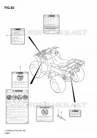 ETIQUETTE (LT A500XZL2 P28) pour Suzuki KINGQUAD 500 2012