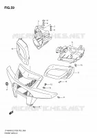 PARE CHOC AVANT   ENTOURAGE DE PHARE (LT A500XL2 P33) pour Suzuki KINGQUAD 500 2012