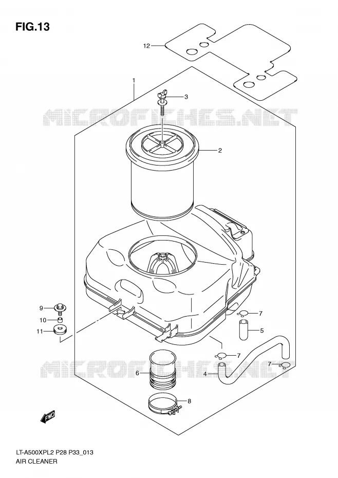 FILTRE A AIR Suzuki QUAD 500 KINGQUAD 2012  LT-A500XPL2(P28)