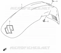 GARDE BOUE AVANT pour Suzuki DR-Z 250 2002
