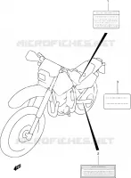 ETIQUETTE pour Suzuki DR-Z 250 2003
