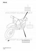 ETIQUETTE pour Suzuki DR-Z 250 2006