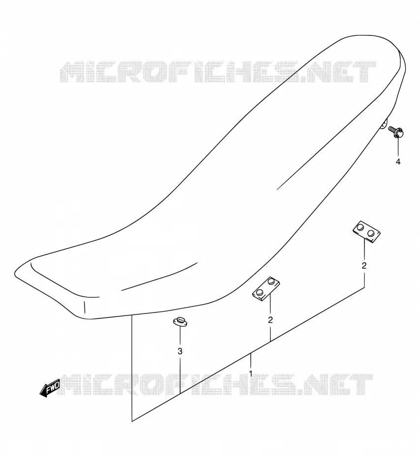 SELLE (MODELE K2/K3/K4) Suzuki MOTO 400 DR-Z 2002  DR-Z400 K2 (E03,E28,E33)