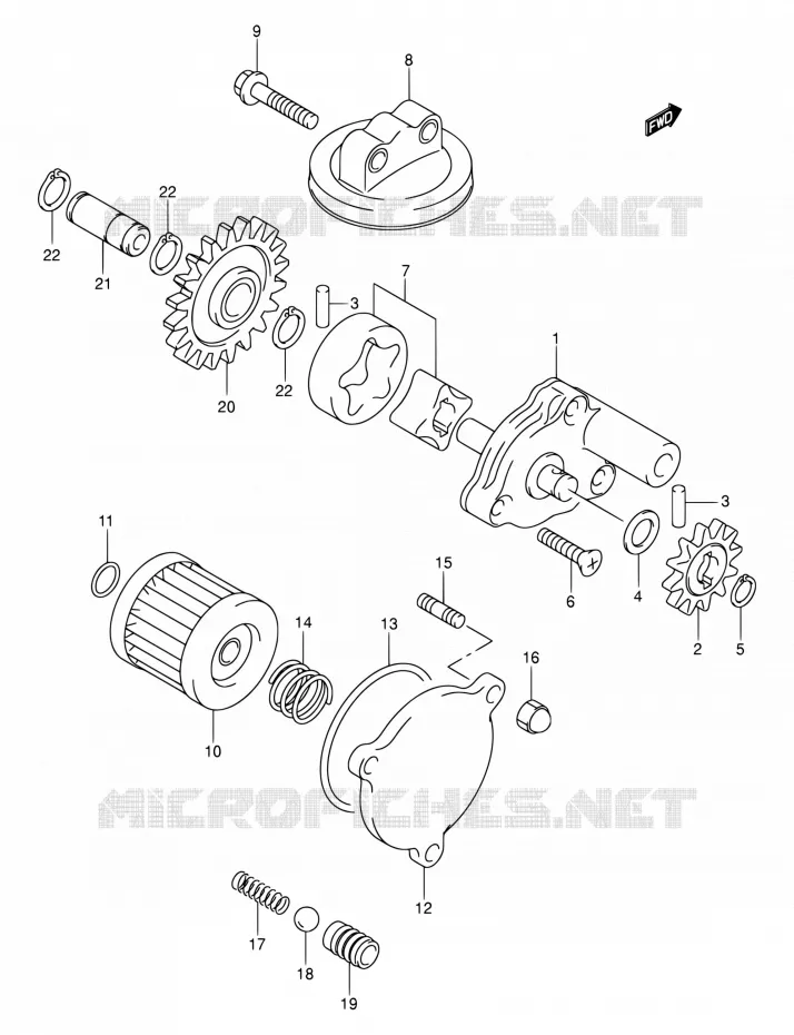 POMPE A HUILE Suzuki MOTO 400 DR-Z 2003  DR-Z400 K3 (E03,E28,E33)
