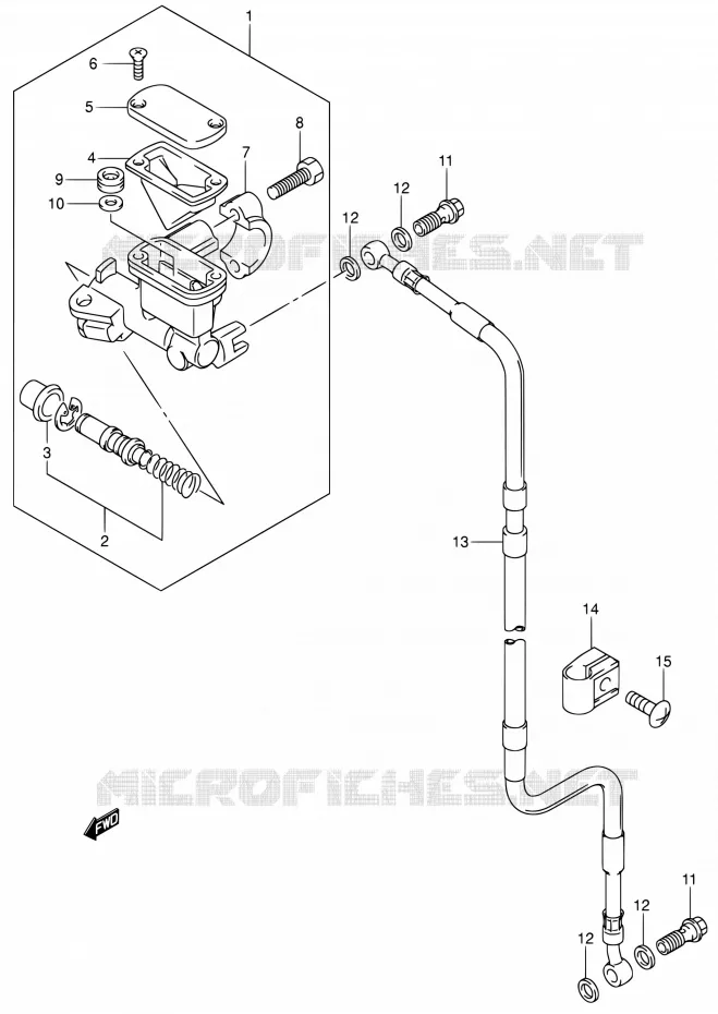 MAITRE CYLINDRE AVANT (VOIR NOTE) Suzuki MOTO 400 DR-Z 2003  DR-Z400EK3(E24)