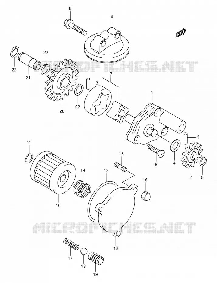 POMPE A HUILE Suzuki MOTO 400 DR-Z 2004  DR-Z400E K4 (E03,E28,E33)