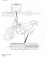ETIQUETTE (MODELE K2/K3/K4) pour Suzuki DR-Z 400 2004