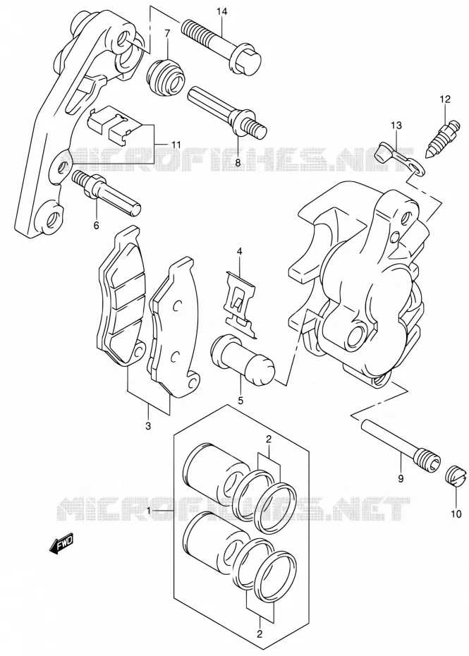 ETRIER DE FREIN AVANT Suzuki MOTO 400 DR-Z 2004  DR-Z400EK4(E24)