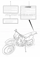 ETIQUETTE pour Suzuki DR-Z 400 2005