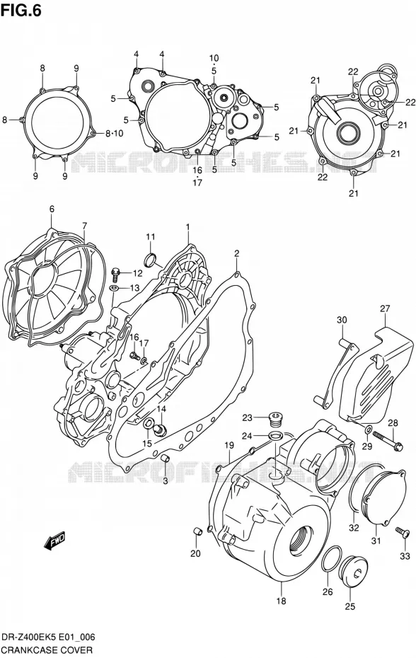 CARTER Suzuki MOTO 400 DR-Z 2007  DR-Z400EK7(E24)