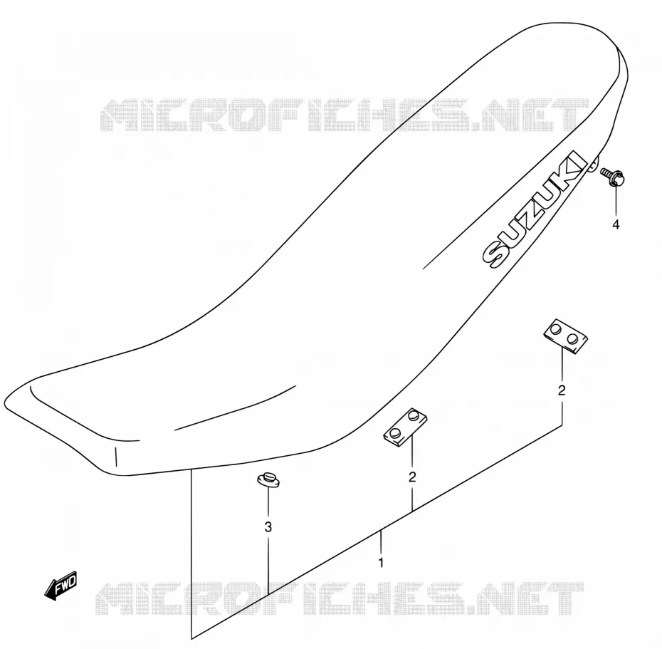 SELLE (MODELE Y/K1) Suzuki MOTO 400 DR-Z 2000  DR-Z400EY(E24)