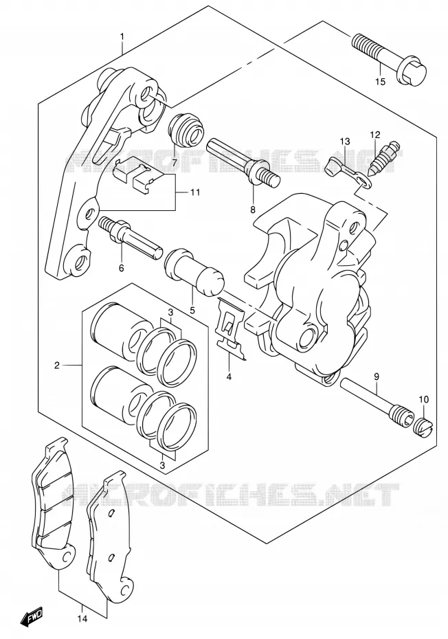 ETRIER DE FREIN AVANT Suzuki MOTO 400 DR-Z 2001  DR-Z400SK1(E02)