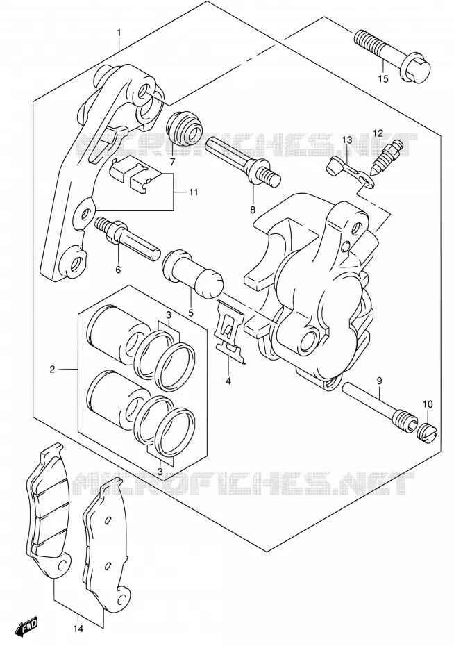 ETRIER DE FREIN AVANT Suzuki MOTO 400 DR-Z 2007  DR-Z400S K7 (E03,E28,E33)