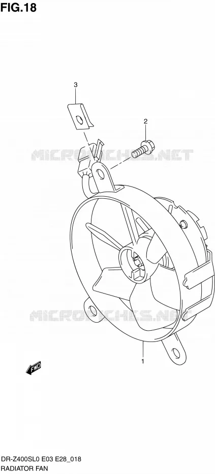 VENTILATEUR Suzuki MOTO 400 DR-Z 2010  DR-Z400S L0 (E03,E28,E33)